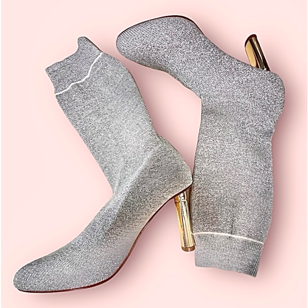 Cape Robbin NWT Boots Slide on Silver 3” thick/sturdy heels NEW in Box S…